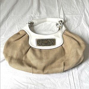 BCBG girls Hobo Bag Tan with Patent Leather Strap